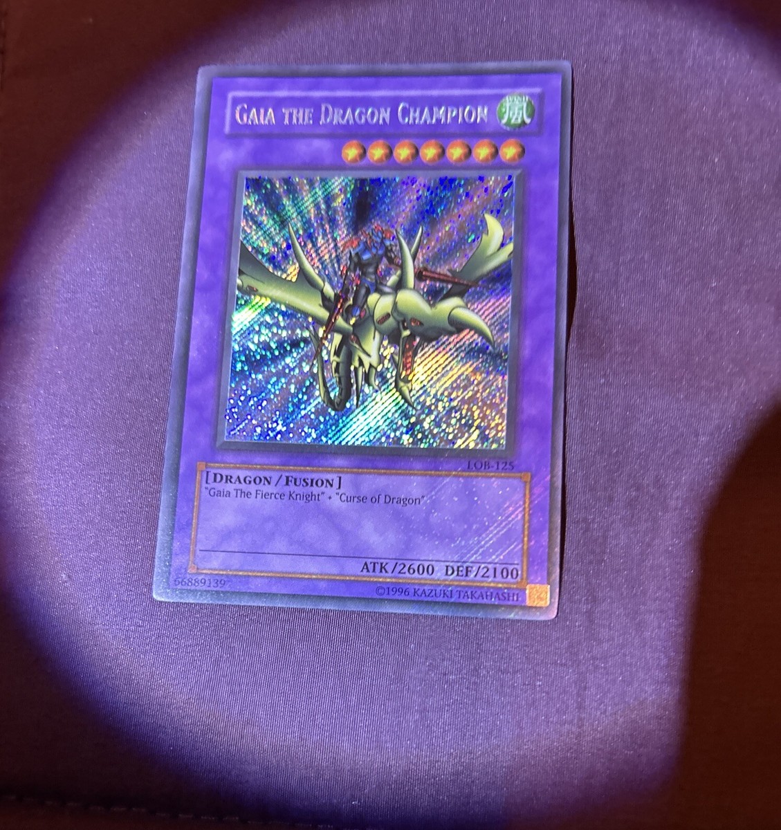 Yu-Gi-Oh! TCG Gaia the Dragon Champion LOB-125 Holo Bleed Error