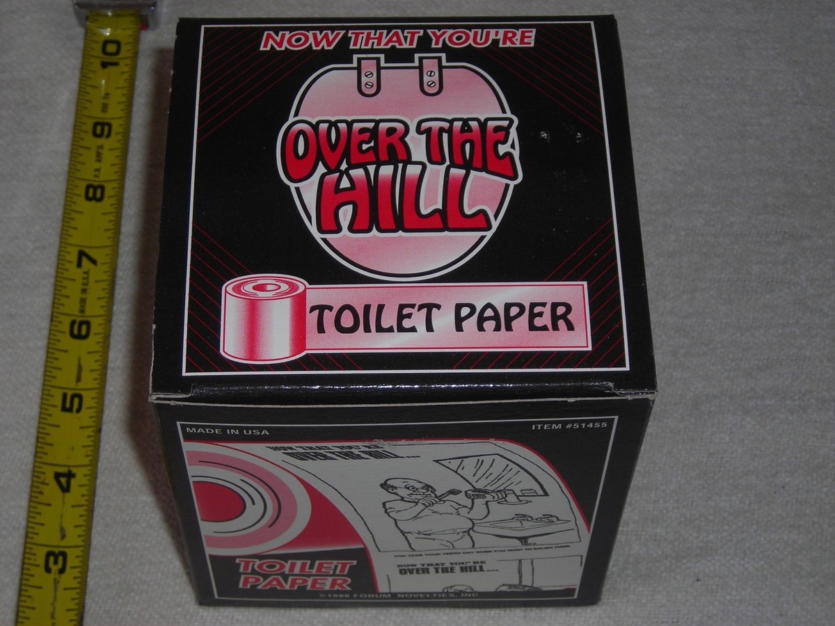 NOW THAT YOUR OVER THE HILL Toilet Paper NIB Gag Gift 40 50 60'S NEW IN BOX!