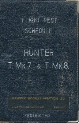 Hawker Hunter Jet Flugzeug Handbuch Testflug & Bericht 1950er Archiv PDF