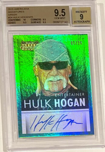 2015 AMERICANA HULK HOGAN 1/1 BGS 9.5 GEM MINT (AUTO) *RARE* ((HIGHEST GRADED)) - Picture 3 of 7