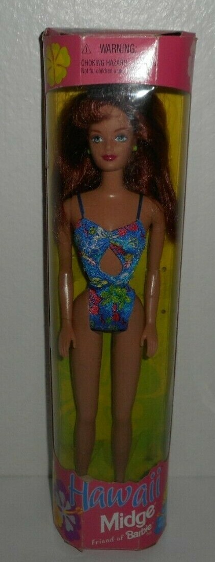 Mattel Hawaii MIDGE Friend of Barbie Doll 1999 24617 Blue