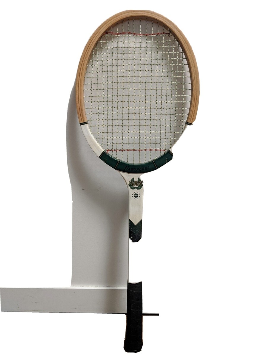 Raquette De Tennis Vintage Hawthorne « Médaille » En Bois - Ancienne - Pour Affichage/pièces