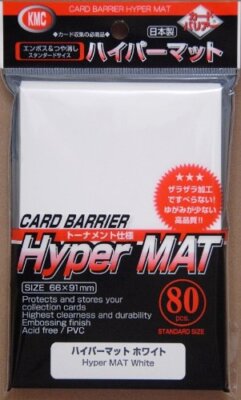 80 KMC Hyper Mat White Sleeves / Matt Weiss Kartenhüllen