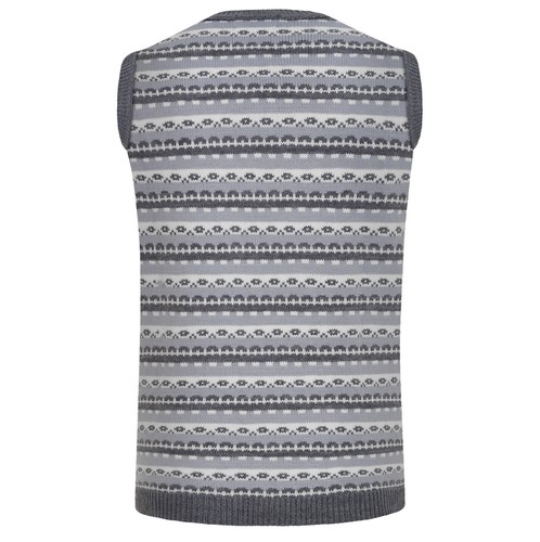 Unisex Herren Fairisle Weste Pullunder Vintage Ärmellos Strickpullover 50s 60s - Bild 19 von 52