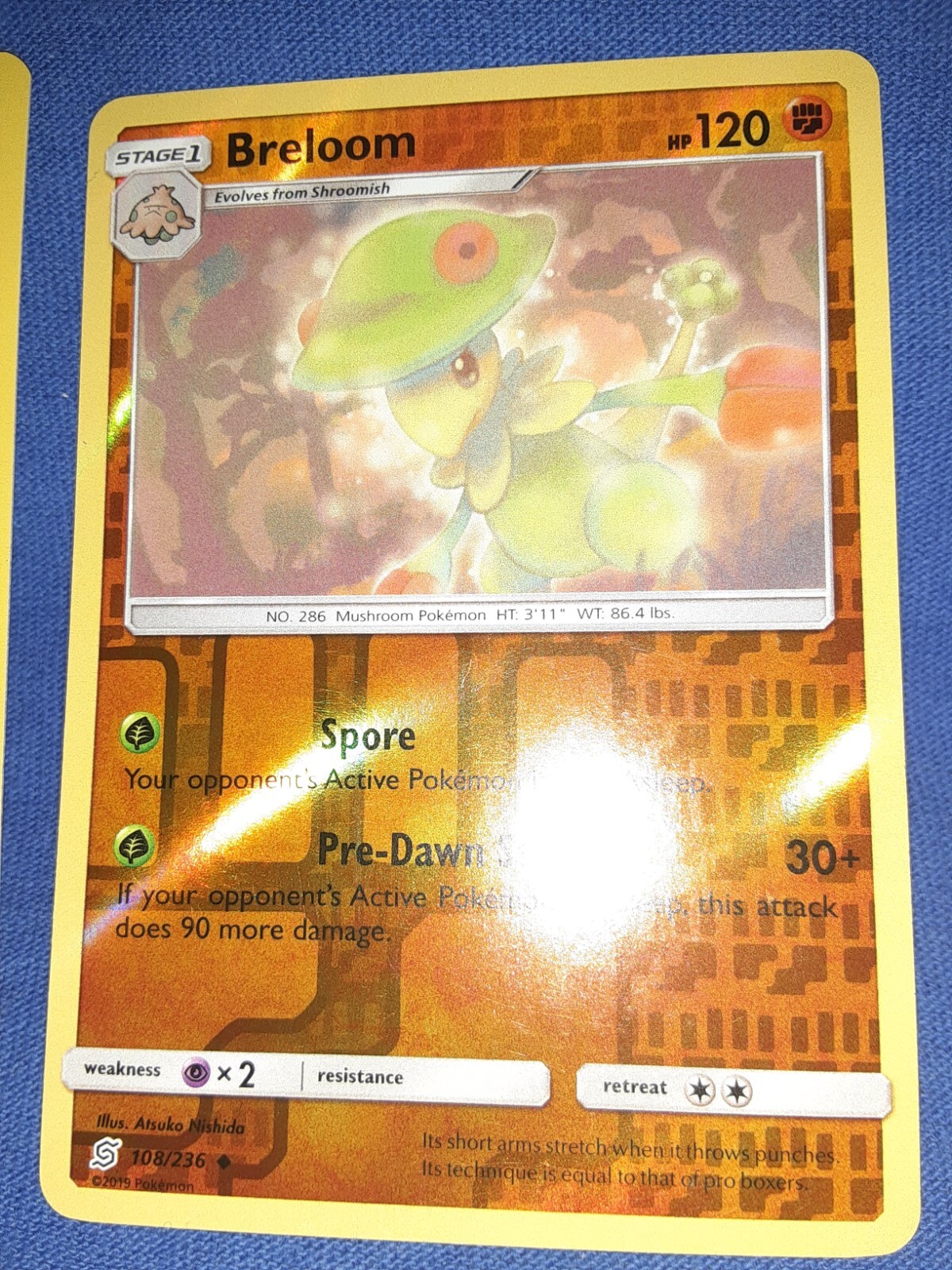 POKEMON REVERSE HOLO BRELOOM 108/236