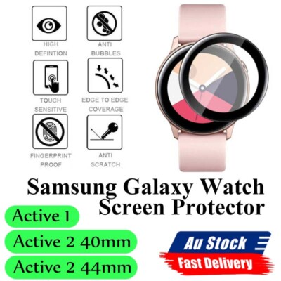 Cobertura completa de fibra suave protector de pantalla para Samsung Galaxy  Reloj activo 2 | eBay