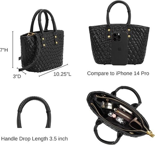 Melie Bianco Maddy Handbag/Crossbody in Black, new w/tags and Free Shipping! - Picture 5 of 5