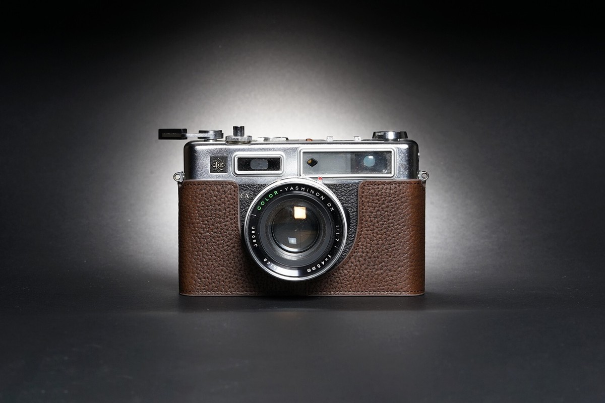 Real Leather Half Camera Case Bag Cover for Yashica ELECTRO 35 Minister D