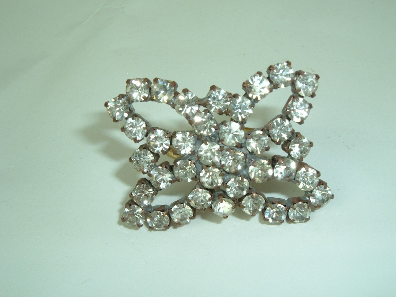 Vintage Clear Rhinestone Ring Statement Czechoslo… - image 3