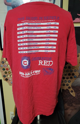 VTG Chicago Fire MLS Soccer 2006 Schedule Generation Red T Shirt