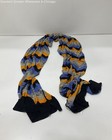 Michael Kors Chevron-Patterned Scarf Bold Zig-Zag Blue Gold Beige Size OS — photo 1