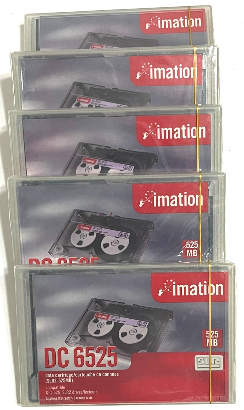 IMATION DC6525 Data Cartridges 525MG Lot of 5 SEALED