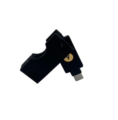 Designz3D Yubikey Protector Flip Case Keychain Holder (5 NFC / Small, Black 