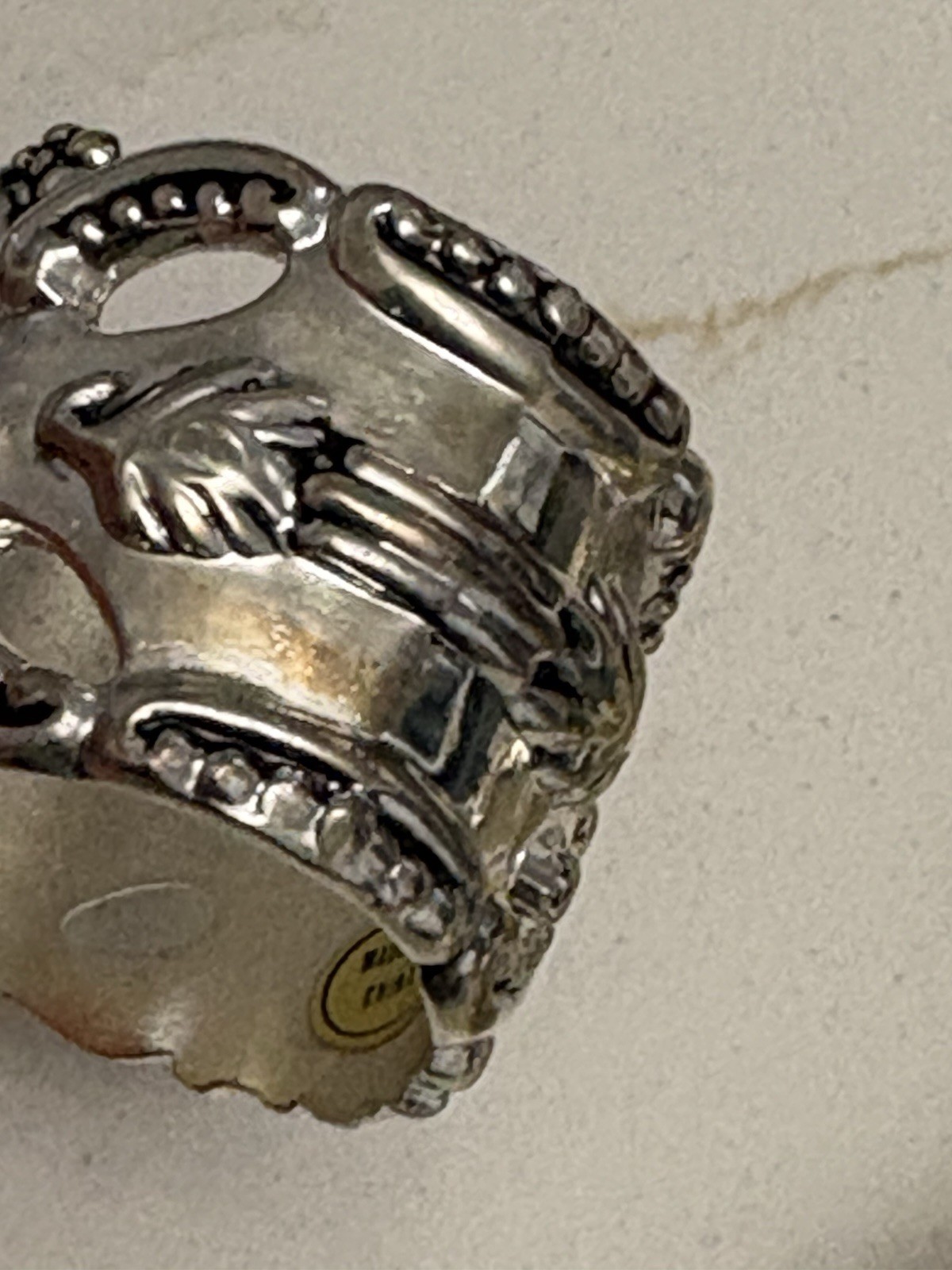 VTG 1993 Godinger 20th Century Baroque Napkin Rings Silverplate Set of 4 w/Box