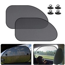 5PCS Car Side Rear Front Window Screen Sun Shade Mesh Cover Windshield UV Visor
