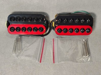 Invader Style Humbucker Pickup Set Electric Guitar 15K bridge 8k neck red black