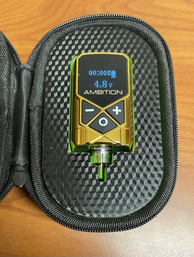 Ambition KUARK Mini Wireless Portable RCA Tattoo Power Supply 2400mA - Gold - product listing photo