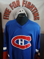 MONTREAL CANADIENS RARE ALT BLUE CCM AIR KNIT BLANK JERSEY NHL 2XL 