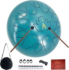 12 Inches 15 Notes Rain Drum for Outside Steel Tongue Drum with Mallets