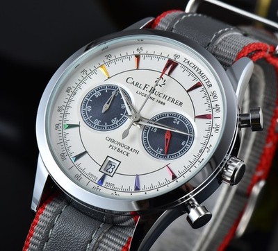 Carl F. Bucherer style multifunctional men's chronograph watch