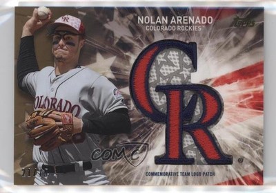 2017 Topps Independence Day Team Logo Gold 21/75 Nolan Arenado Patch 0d08