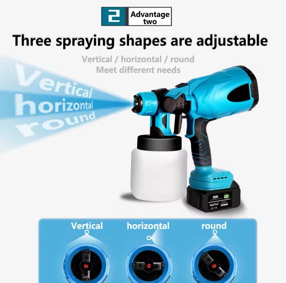 Spruzzatore Vernice Elettrica Professionale Cordless 800ml x Makita 18V - Imagen 2 de 4