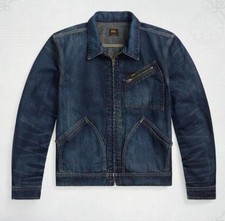 Double RL Leyton Indigo Denim Jacket S RRL Lee91B Classic Blue Cotton 163