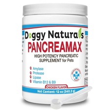 PancreaMax 10x Pancreatic Enzymes for Dogs and Cats 12 oz Powder Made in U...