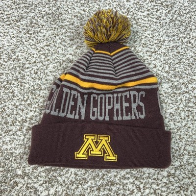 Vtg University of Minnesota Golden Gophers Embroidered Maroon Beanie Hat Golden Gophers Hand Knit Beanie With Faux Fur Pom - Etsy main image 3