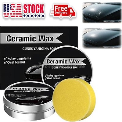 2PCS Titanium Ceramic Wax Cream for Cars Advanced Car Coating & Polishing