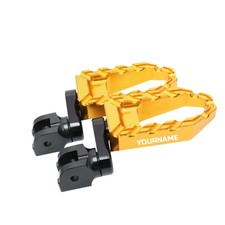 For SOFTAIL SLIM FLS 12-16 15 14 13 BUZZ Front Footpegs 40mm Arm GOLD Laser