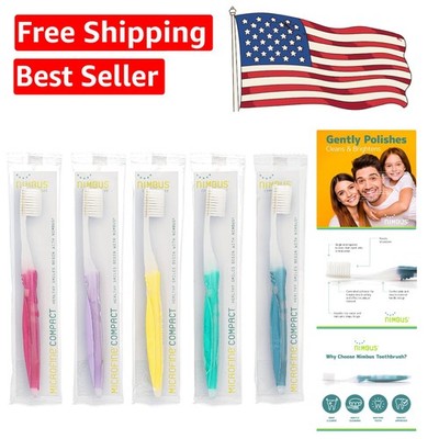 Extra Soft Toothbrushes - Compact Size for Sensitive Teeth, 5 Pack for All Ages