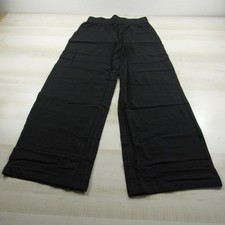 Denim Co Pants Womens Extra Small Black Wide Leg Jersey d co Beach 28x30