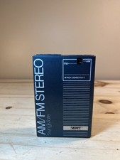 VERIT AM FM Stereo Solid State Transistor Pocket Radio HONG KONG AF-21 Works