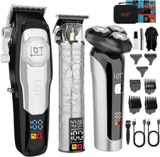 Hair Clipper Kit for Men Grooming Set with Precision Hair Clippers, Detail Trimm