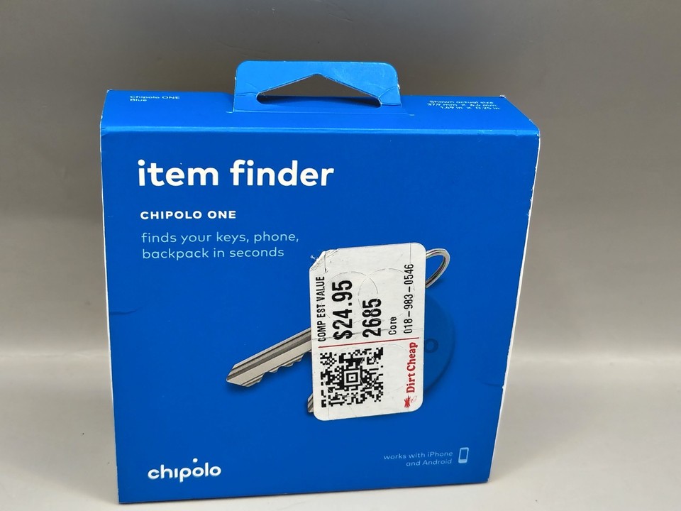 Chipolo ONE Bluetooth Item Finder Tracker for iPhone/Android Blue