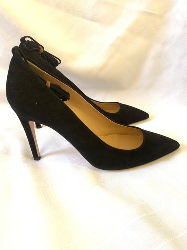 J Crew Falsetto Damen-Pumps aus Veloursleder mit Knöchelriemen schwarz $ 48 OBO! {ch} - Bild 10 von 13