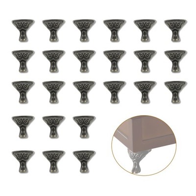 Joyangy 24Pcs Antique Brass Box Legs Feet, Corner Protectors for Type2, Brown