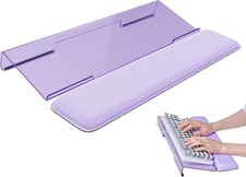 Computer Keyboard Stand with Wrist Rest Pad, Ergonomic Typing Holder, Purple