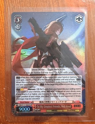 To My Greatest Friends Red Hood NIK/S117-E065S SR Super Rare Weiss Schwarz NIKKE