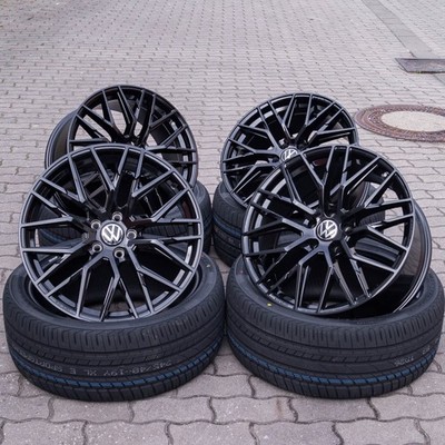 18 Zoll Alufelgen RS4 für VW Golf 8 7 6 5 GTI GTD Plus Sportsvan ABE Schwarz