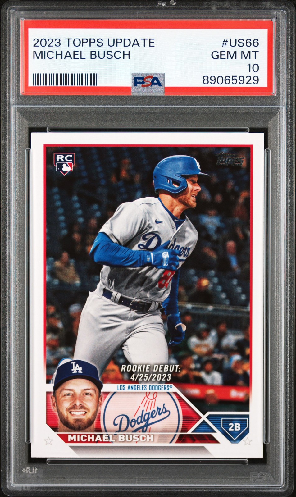 2023 TOPPS UPDATE #US66 MICHAEL BUSCH PSA 10