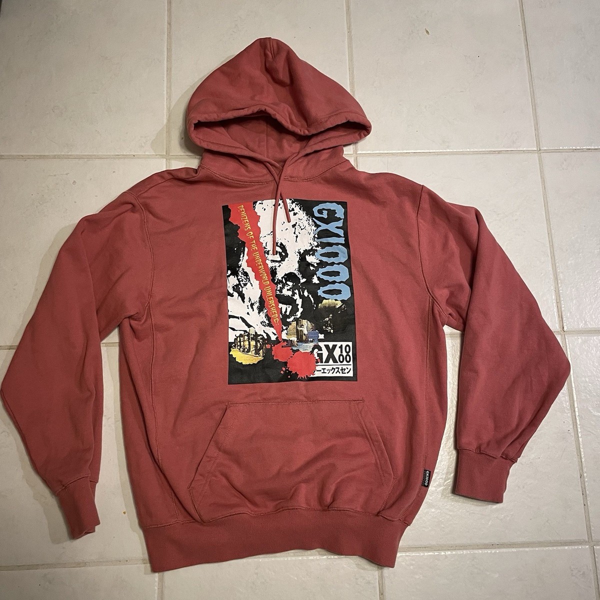 GX1000 Denzins Hood S Hoodie Rose Horror Terrifier Skater RACK | eBay
