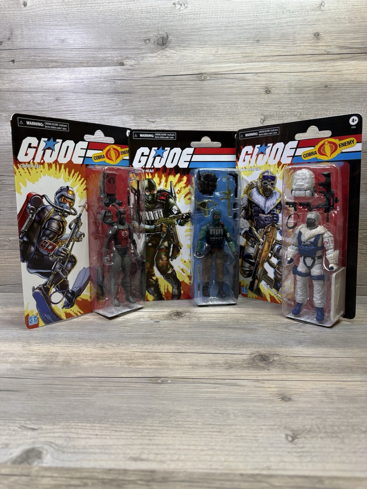 Snow Serpent, Cobra Eel, Beach Head Lot of 3 SEALED G.I. Joe Cobra Enemy