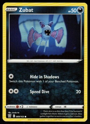 Zubat 089/163 Common Battle Styles Pokemon Near Mint