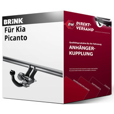 Für Kia Picanto III Typ JA (Brink) Anhängerkupplung horizontal abnehmbar neu