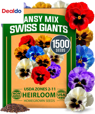 Pansy Swiss Giants Mix - 1,500 Flower Seeds (2.13G) - Fall Planting Pansies  Seed | eBay