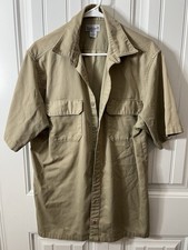 Tan Carhartt Work Shirt Button Down Large