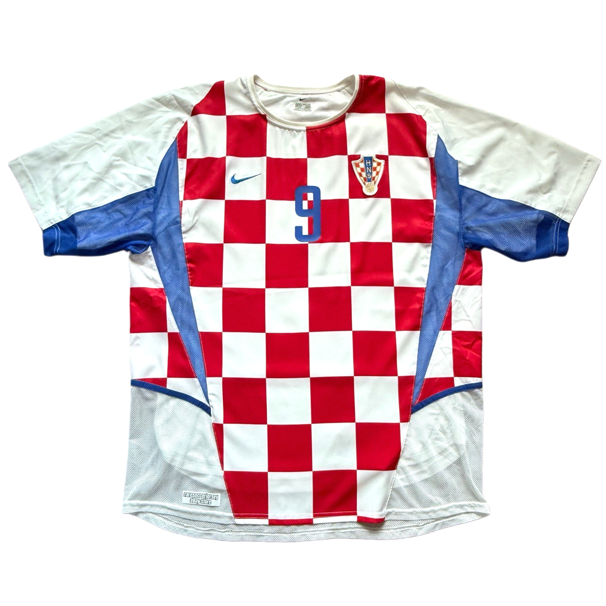 2002/04 Croatia Authentic Home Jersey #9 Suker XL Player Issue