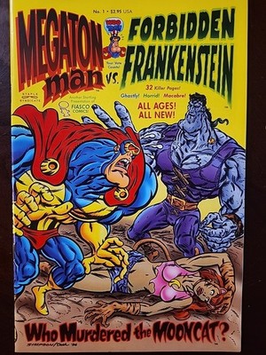 Megaton Man Vs. Forbidden Frankenstien #1 Fiasco Comics April 1996 Don Simpson